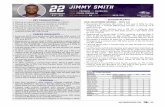 22 JIMMY SMITH · 2019-07-19 · — CAREER HIGHLIGHTS ... 22 JIMMY SMITH. BALTIMORERAVENS.COM 201 2014: (BALTIMORE RAVENS – 8/8, 0/0) † Posted 28 tackles (22 solo), 6 PD and