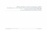 BRC/FDF and Campden BRI Guidance on migration from ... · research and innovation and promoted through extensive knowledge management activities. Joint BRC, FDF, Campden BRI Migration