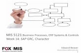 MIS5121: Business$Processes,ERP$Systems$&$Controls GRC ... · •Solve Business Problems •Learn all you can about the business •Outcome is business / organization’s success