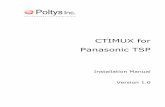 CTIMUX for Panasonic TSP - Poltys for Panasonic... · 2020-01-06 · Connect to NS1000 failover CTI when master NS1000 fails. Implement automatic NS1000 CTI link reset in the case
