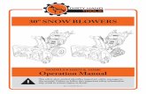 30” SNOW BLOWERS - Dirty Hand Tools, Colorado USA...6 Important Safety Information Safety Decals Safety labels on the snow blower are to remind you of important information while