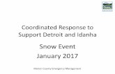 Snow Event January 2017 - Marion County, Oregon Board Session Docs/EM Winter Storm...Jan 18, 2017  · • IDFD, MCEM, MCSO, LCSO/EM establish Unified Command • MCEM establishes