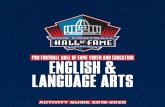 PRO FOOTBALL HALL OF FAME YOUTH AnD EDUCATIOn … · 2019-09-18 · • Students will identify and mark the required number of prepositional phrases, adjective clauses, adverb clauses,