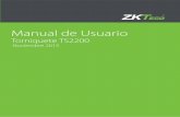 Manual de Usuario - ZKTeco Latinoamérica · 7 Manual de Usuario 4.3.1 Configurando la Duración de Apertura del Torniquete Se refiere al tiempo de apertura del torniquete hasta el