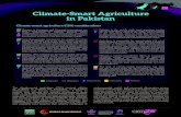 Climate-Smart Agriculture in Pakistan · • Pakistan is making considerable efforts to incorporate renewable energy technologies into its agricultural production systems to overcome