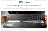 Lenovo IdeaPad G50-45 Keyboard Replacement · The keyboard is used as the primary text entry interface between the user and electronic device. The keyboard functions to take mechanical