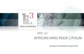 AFRICAN HARD ROCK LITHIUMTa15, Nels Luck, Bepe, Magoda, Day Dawn, Chisuma and Grey Lady Spodumene and petalite bearing pegmatites in historical workings and outcrops Clusters of pegmatites