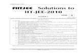 IITJEE2010-Paper 1-CMP-1 FIITJEE Solutions to IIT-JEE-2010IITJEE2010-Paper 1-CMP-1 FIITJEE Ltd., FIITJEE House, 29-A, Kalu Sarai, Sarvapriya Vihar, New Delhi -110016, Ph 46106000,