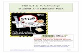 The S.T.O.P. Campaign Student and Educator Pack · The S.T.O.P. Campaign Student and Educator Pack is for use in universities and across secondary care settings. It has been produced