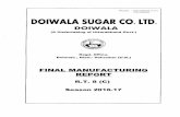 doiwalasugars.comdoiwalasugars.com/others/RT_8(C) 2016-17.pdfIn case 3 massecuite system brix and purities of C Heavy and D Light molasses not to be given. for carbonation factories