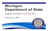 Michigan Department of State · Organ Donor Registry More than 2.7 million names added to Michigan’s organ donor registry 311,488 names added in FY17 Points of Service Transaction