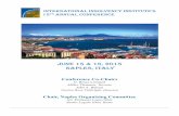 June 15 & 16, 2015 Naples, Italy - Studio Legale Ghia...Naples, italy 2015 1 International Insolvency Institute’s 15th Annual Conference June 15 & 16, 2015 Naples, Italy Conference