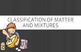 CLASSIFICATION OF MATTER AND MIXTURES...CLASSIFICATION OF MATTER AND MIXTURES Staple both to the top or side of Page 20 Staple to the top or side of Page 21 NOTEBOOK SETUP OBJECTIVES