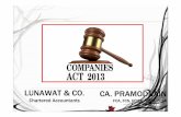 LUNAWAT& CO. CA. PRAMOD JAINlunawat.com/Uploaded_Files/Presentation/CompaniesAct2013-Specific-EastDelhi.pdfCA. PRAMOD JAIN FCA, FCS, FCMA, MIMA, DISA. AGENDA One Person Company Dormant