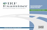 IRF Examiner · IRF EXAMINER: WINTER 2015, Sustainable Transport Practices Articles edited for length by the IRF with the authors’ permission. The full papers form part of the proceedings