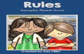 Sample Book Unit · students to plan responses. Rules By Cynthia Lord Genre ... Table of Contents Materials Needed for Creating the Foldable Graphic Organizers 5 Links to Digital