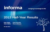 2013 Half-Year Results - Informa relations/20130729 interim results...•Food, furniture, franchising, printing etc •Close to £100m investment into the region •Now one of the