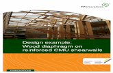 Design example: Wood diaphragm on reinforced CMU shearwallscwc.ca/wp-content/uploads/2019/03/Design-Example... · As the SFRS is the same in the orthogonal direction, the derivation