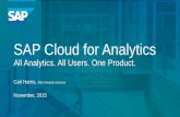 SAP Cloud for Analytics Events/Hamilton 2015/NZSUG... · Integrate with on-premise Connect to BW, HANA & S/4HANA systems, whether on-premises or in the cloud, without data replication