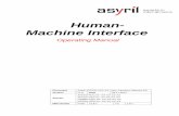 Human- Machine Interface - Asyril · 2019-05-03 · This manual contains all the information necessary to use the human-machine interface (HMI), calibrate the system and configure