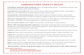 LABORATORY SAFETY RULES - Yale · LABORATORY SAFETY RULES ... Scan for video 12/15. Start Off on the Right Foot Wearing proper protective clothing is an important way to protect your