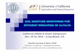 SOIL MOISTURE MONITORING FOR EFFICIENT IRRIGATION OF … · Low soil moisture tension indicates moist soil High soil moisture tension indicates dry soil Saturated soil after irrigation