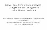 Critical Care Rehabilitation Service Using the model of a ... Care Rehabilitation Service.pdf · Critical Care Rehabilitation Service – Using the model of a generic rehabilitation