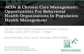 ACOs & Chronic Care Management: Opportunities For ... · 55% of Medicaid enrollees, and 64% of Medicare enrollees did not receive follow-up care within seven days of discharge from