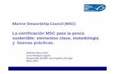 La certificación MSC para la pesca sostenible: elementos ... · Marks & Spencer : compromiso de que todo el pescado de captura salvaje será MSC en 2012 Sodexo : 100% producto procedente