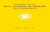 REVISTA DE LA REIAL ACADÈMIA DE MEDICINA DE CATALUNYA · Revista de la Reial Acadèmia de Medicina de Catalunya - Volum 25, número 4, Octubre-Desembre 2010 - ISSN: 1133-32866 121