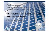 HR UK Payroll - RTI and Pension Auto-Enrolment v3 · PDF file UK Payroll - RTI and Pension Auto-Enrolment Krishna Mangipudi Senior SAP HCM Consultant ... • The master note also provides