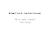 Pensions Auto-Enrolment - Newcastle · PDF file USS section by Payroll) •RBP eligible hires have option of opting into RBP. Auto-enrolment assessment applied after 3 months with