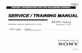 SERVICE / TRAINING MANUALse4602a74bdbc3c86.jimcontent.com/download/version/... · Sony Bravia® LCD televisions. This manual covers the following models: KDL-32BX355 KDL-40BX455 KDL-46BX455