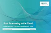 Post Processing in the Cloud - PLM Europe...Post Hub Why New NX CAM customer cannot find a fitting post processor Post processor developers are looking for new customers Sales of NX