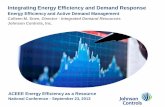 Integrating Energy Efficiency and Demand ResponseIntegrating Energy Efficiency and Demand Response Energy Efficiency and Active Demand Management Colleen M. Snee, Director - Integrated