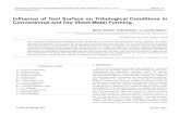 Influence of Tool Surface on Tribological Conditions in ... · KEYWORDS: Sheet metal forming, Tribology, Dry forming The realization of lubricant free forming processes is motivated