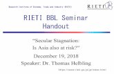 RIETI BBL Seminar Handout · Thomas Helbling International Monetary Fund Asia and Pacific Department. Prospects and Challenges for Sustained Growth in Asia Tokyo, Japan. December