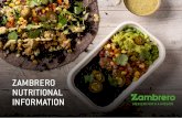 ZAMBRERO NUTRITIONAL INFORMATION · NACHOS (No Sauce ) Nachos- Beef Nachos- Cauliflower Nachos- Chicken Nachos- Lamb Nachos- Pork Nachos- Vegetarian This nutritional information is