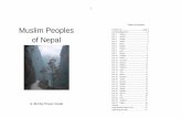 1 Table of Contents Muslim Peoples of Nepal · 2019-11-21 · 2 Introduction NEPAL Nepal, occupying the central section of the Himalaya between two Asian giants, China (Tibet) in