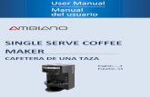 SINGLE SERVE COFFEE MAKER - ALDI REVIEWER · coffee maker is ready to brew. 8. Place a suitable cup/mug on the cup rest large enough to brew 8oz to 15oz. 9. Choose 8oz or 15oz brew