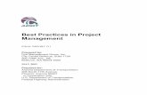 SPR-511: Best Practices in Project Management · 2013-04-23 · Best Practices in Project Management FINAL REPORT 511 Prepared by: Dye Management Group, Inc. City Center Bellevue,