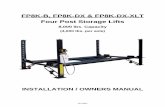 FP8K-B, FP8K-DX & FP8K-DX-XLT Four Post Storage Lifts · ‘wire braided’ Hydraulic Hose, Jack Tray, Lock Ladders and Hardware Box. 2. While the Mainside Runway (Fig. 2) is upside