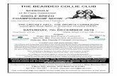 THE BEARDED COLLIE CLUB - Fosse Datafossedata.co.uk/downloads/pdf/BEAR_DEC_19_Schedule.pdf · 2019-08-16 · THE BEARDED COLLIE CLUB SCHEDULE of 36 Class Unbenched SINGLE BREED CHAMPIONSHIP
