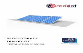 RED-DOT-RACK TRIPOD KIT · raised installation on pitched metal roof and for flat concrete slabs. RED-DOT-RACK provides all the components you need to successfully install your system
