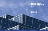 Merger Decisions 2018, Annual Report to CongressFEDERAL DEPOSIT INSURANCE CORPORATION MERGER DECISIONS ANNUAL REPORT TO CONGRESS Bank Merger Act Reporting Requirements (Monday, January