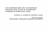 ECO-FEMINISM AND CPR’s IN AGRARIAN …ocean.ait.ac.th/wp-content/uploads/sites/10/2018/07/...ECO-FEMINISM AND CPR’s IN AGRARIAN SOCIETIES:CASE STUDY OF SUGARCANE FARMING IN KARNATAKA,