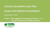 Annex 1- Site Suggestions Proposed by Chorley Council Clayton-le-Woods and Whittle … · 2019-11-14 · Clayton-le-Woods and Whittle-le-Woods. Introduction As set out in Section