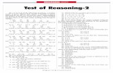 ABILITY Test of Reasoning-2REASONING ABILITY 865 APRIL 2002 THE COMPETITION MASTER Test of Reasoning Directions for questions 1 to 5: Each question has a main statement which is followed