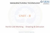 MANUFACTURING TECHNOLOGY - WordPress.com · Manufacturing Technology Department of Automobile Engineering . Preparation of Work for Drawing • Annealing – to increase ductility