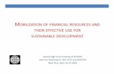 MOBILIZATION OFFINANCIAL RESOURCES AND THEIR … · MOBILIZATION OFFINANCIAL RESOURCES AND THEIR EFFECTIVE USE FOR SUSTAINABLE DEVELOPMENT Special high-level meeting of ECOSOC with